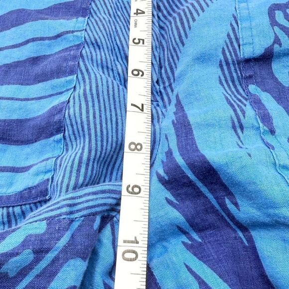 J. Crew Blue Print Linen Chino Shorts - Women’s US 2 - Picture 11 of 12